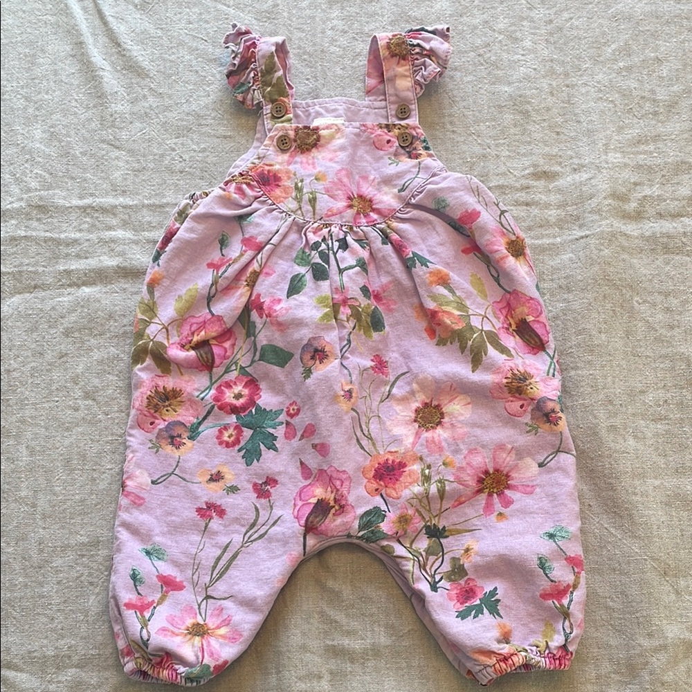 NEXT Baby Floral Pink Kids Overalls 3-6 Months SPRING
